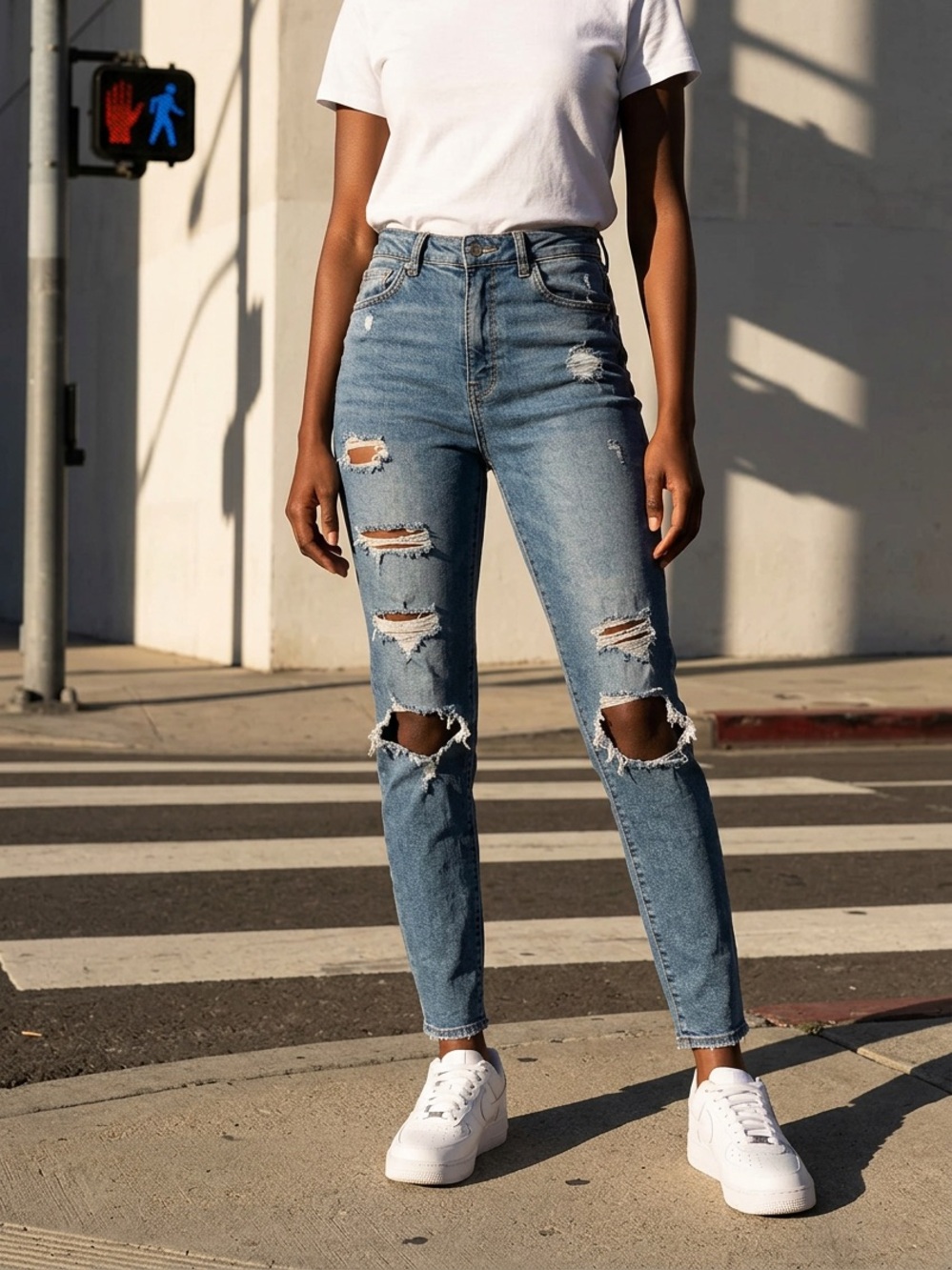 Classic Distressed Supper Skinny High Waist Jeans size 4